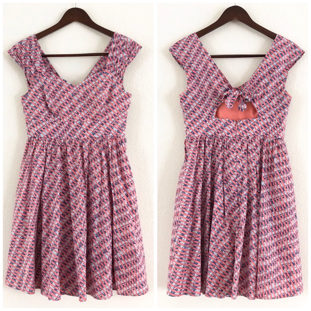 Plenty by Tracy Reese Plaid Poplin Tie Back Dress - Picture 4 of 8